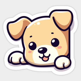 Peeking Dog Sticker